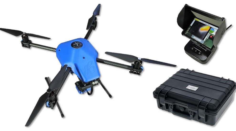 Drohne mit Wärmebildkarmera für die Kitzrettung