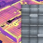 Drohnen Flugservice PV Inspektion: Infrarotbild von defektem PV Modulen und Gesamtgebäude