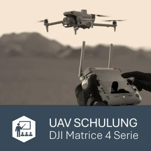 Titelbild: Drohnenschulung für die DJI Matrice 4 Serie mit RC, Drohne und Titeltext