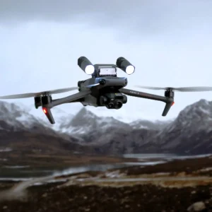 Imagebild JLIdrone Suchscheinwerfer T30 montiert auf DJI Mavic 3T Drohne