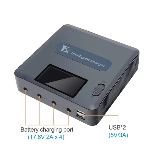 LYONGTECH Multi Schnellladestation für Mavic 3 Akkus mit Anschlussbeschriftung