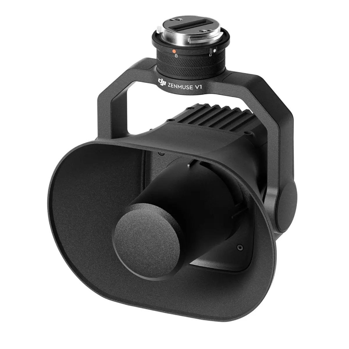 DJI Zenmuse V1 Lautsprecher Produktbild von schräg oben