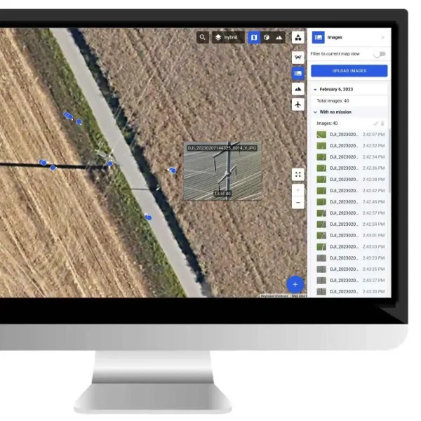 DroneHarmony APP Anwendungsbeispiel Stromleitung mit PC