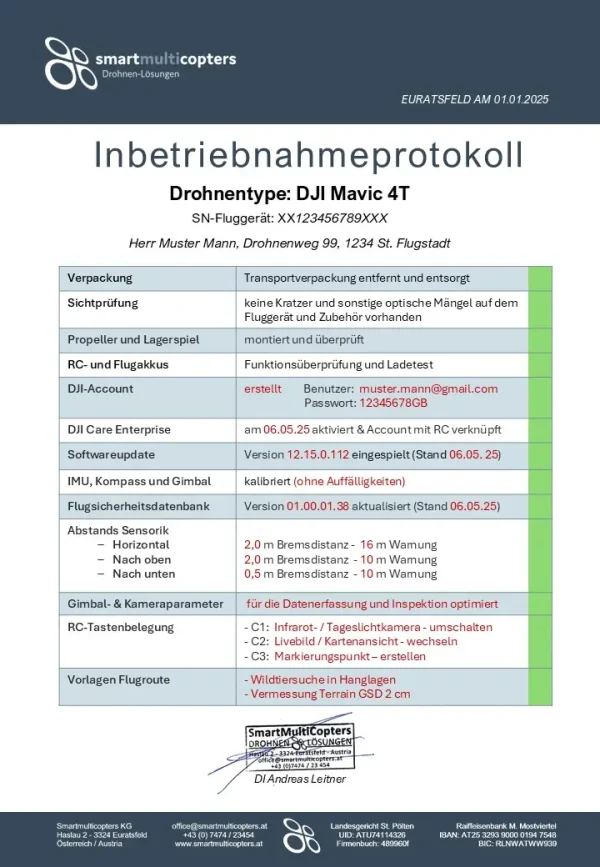 Smartmulticopters Protokoll - Beispiel DJI Enterprise Drohnen