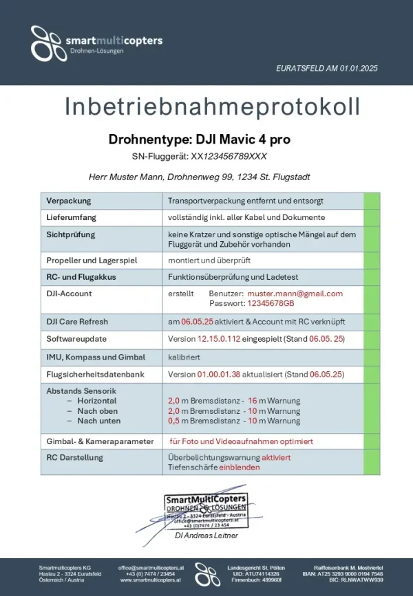 Smartmulticopters Protokoll - Beispiel DJI Consumer Drohne