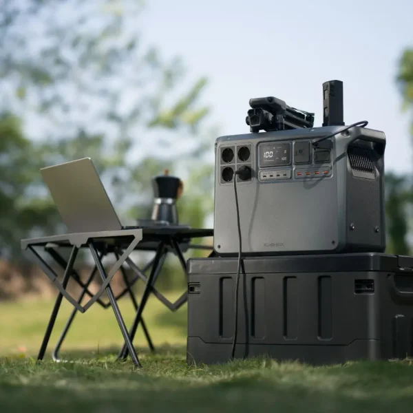 DJI Power 2000 USV Outdoor Anwendung Camping mit Kühlbox und Drohnenschnellladen